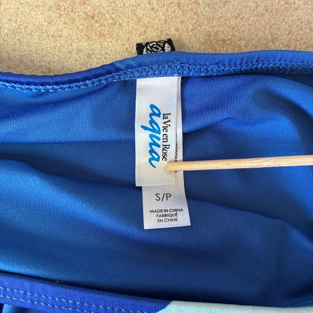 NWOT La Vie En Rose Aqua Blue Bikini Size Small - Picture 11 of 12